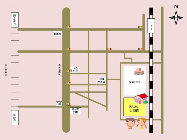 ありおか幼稚園地図