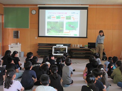 アゲハチョウを育てている子どもたちなので、「うんうん!そうそう!」と言いながら聞いていました。