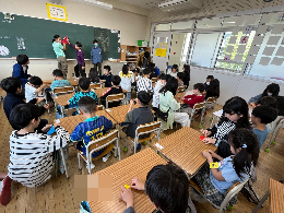 折り鶴の指導
