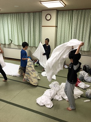 就寝準備