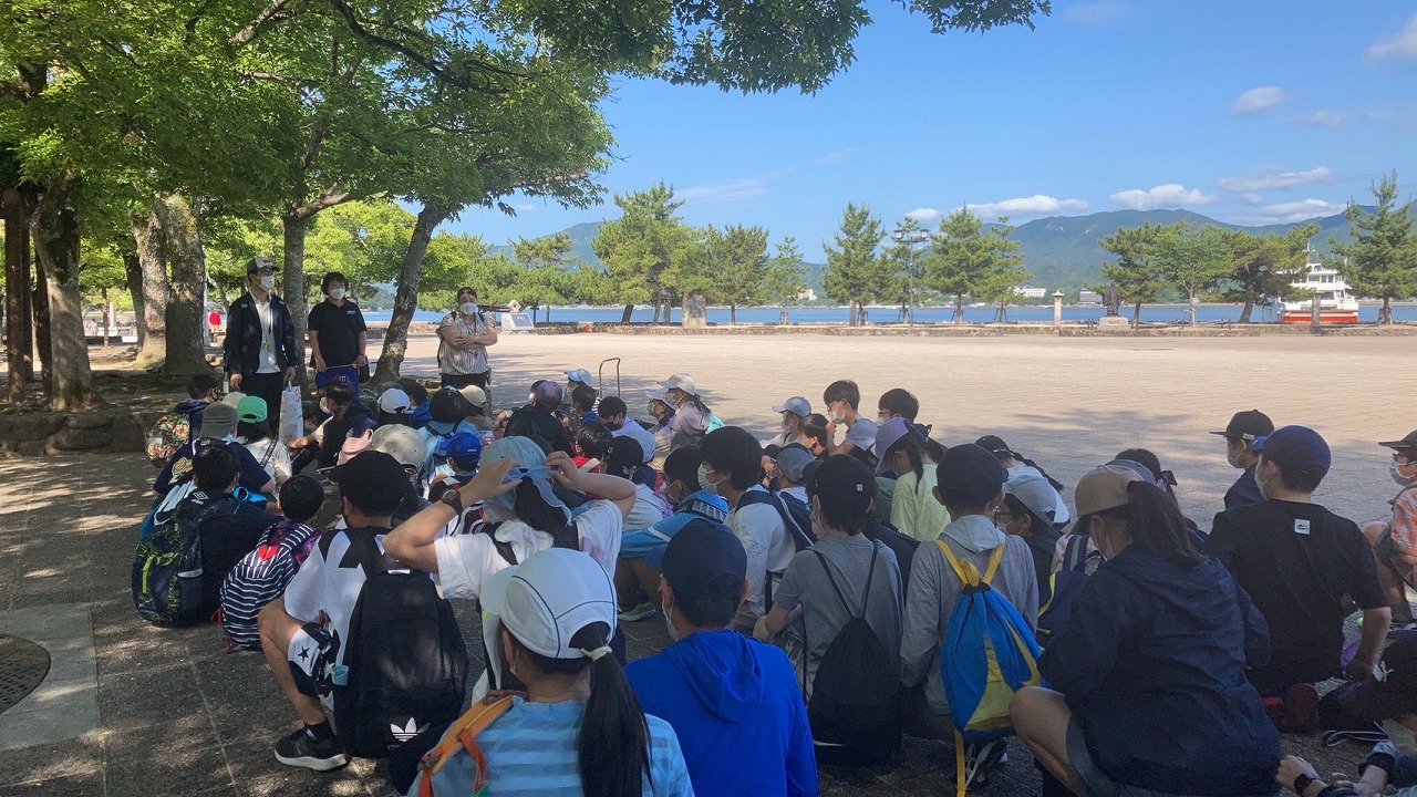 宮島上陸