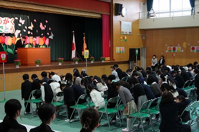 入学式 校長あいさつ
