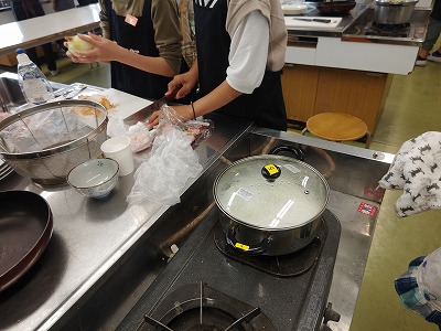 お米を炊いたよ