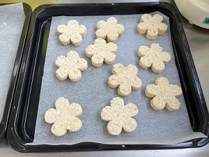 花型豆腐ハンバーグの写真