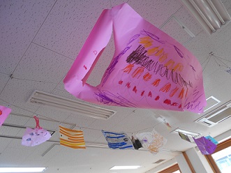 子ども達が作ったこいのぼり