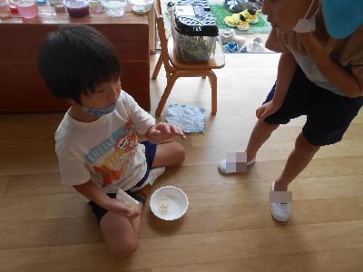 泡が出てきたよ