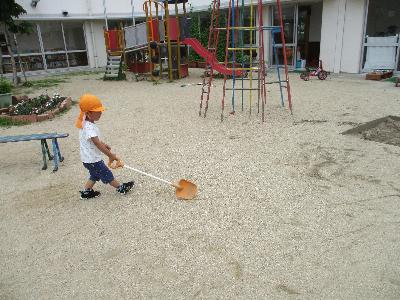 シャベル、オレンジ
