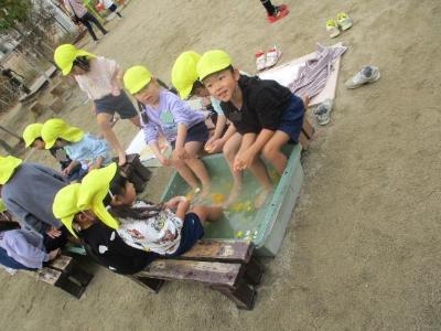 ゆず湯で温まる4