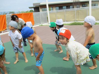 準備運動だよ。1・2・1・2