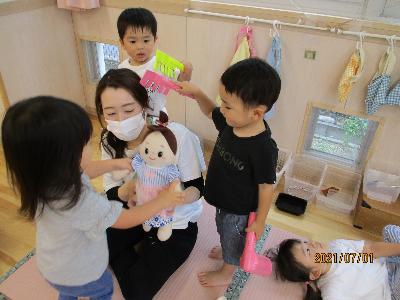 髪の毛しゅっしゅっ