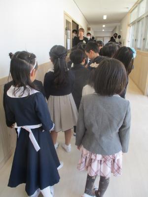 気持ちを落ち着けて整列完了です
