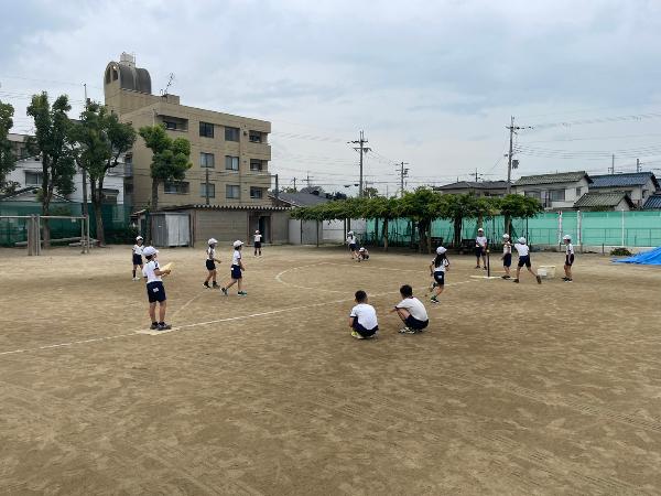ハンドベースボールの試合