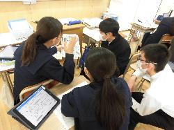 公開授業の様子（3年生社会科）