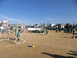 3年生球技大会の様子（決勝PK）