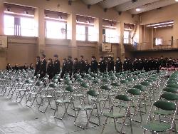 卒業式の様子（卒業生入場）
