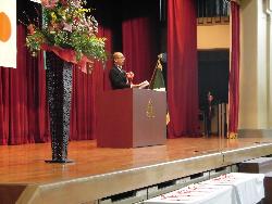 卒業式の様子（学校長式辞）
