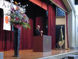 入学式の様子（学校長式辞）
