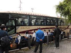 修学旅行出発の様子