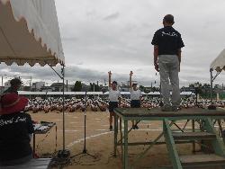 体育大会開会式（選手宣誓）の様子