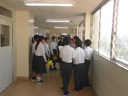 合唱練習の様子（1年生）