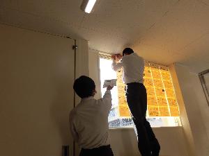 学習発表会の準備（展示作業）