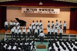 1年生合唱の様子（金賞クラス）