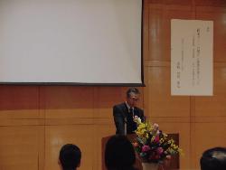全体会の様子（教育長ご挨拶）