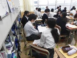 1年生道徳科の授業の様子