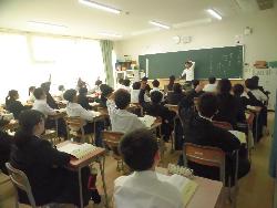 道徳の授業のようす（1年生）