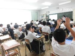 オープンスクールの様子（2年英語）