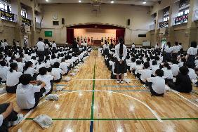 部活動壮行会（各部の抱負発表）