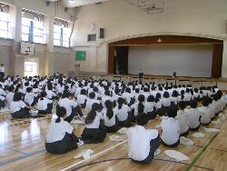 学年集会の様子（1年生）