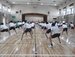 学年練習の様子（3年生男子）