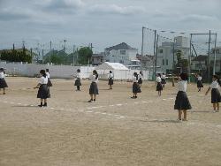体育大会前日練習（3年生女子）