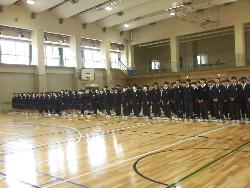 入学式練習の様子（合唱練習）