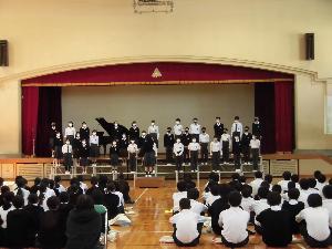 合唱コンクールリハーサル（1年生）