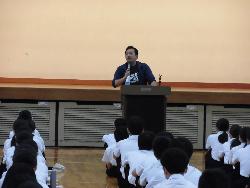 今村翔吾さんの講演会の様子