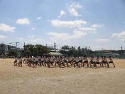 体育大会学年練習（3年男子）ボディパーカッション