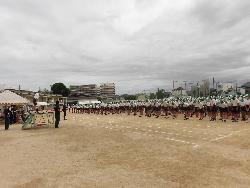 体育大会の予行（閉会式）