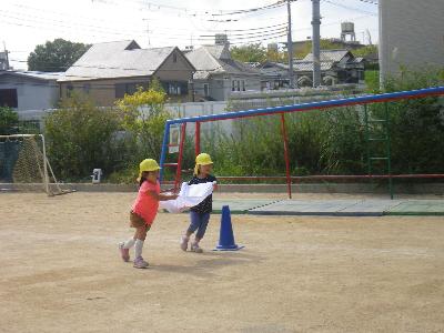 5歳ボール運び！