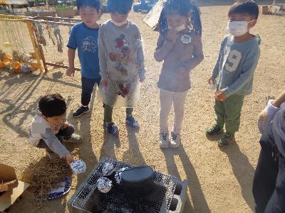 きのこ焼く