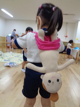 おんぶできたよ
