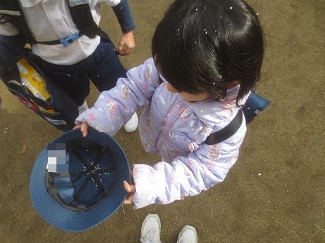 ぼうしでつかまえた